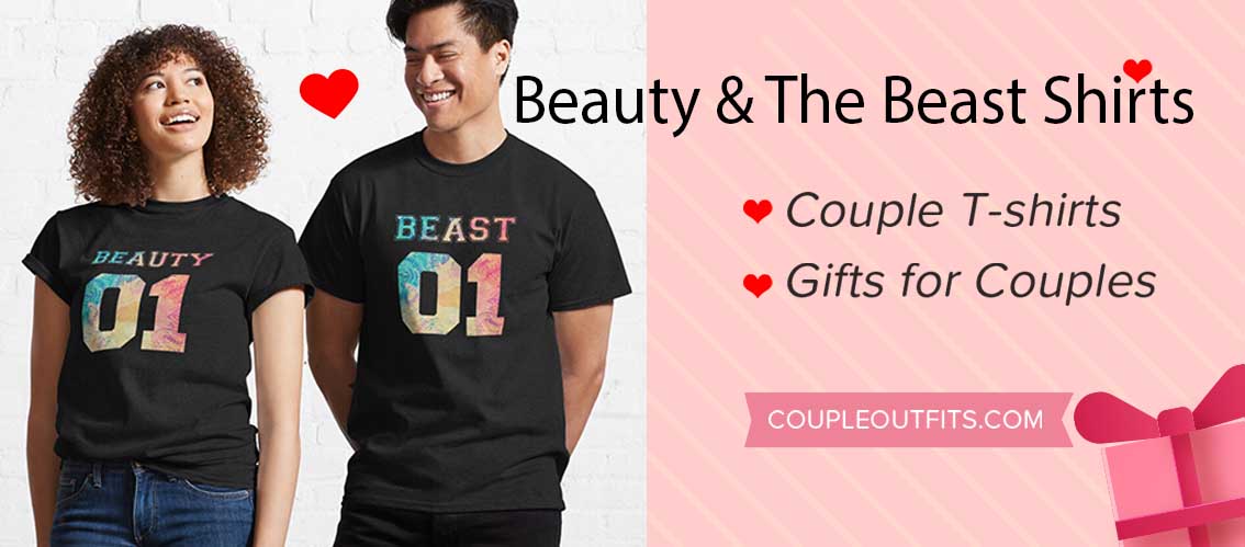 Beauty and the Beast Couple Shirts Beauty and the Beast Couple Shirts