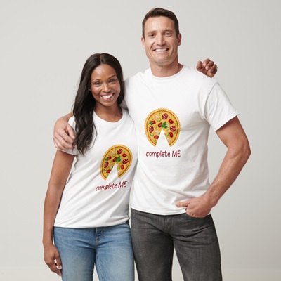 Complete Me - You PIZZA Matching Couple T-Shirts