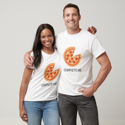 Complete Me - You PIZZA Matching Couple T-Shirts